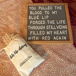 10 x 10 felt message board and letters, nearly new